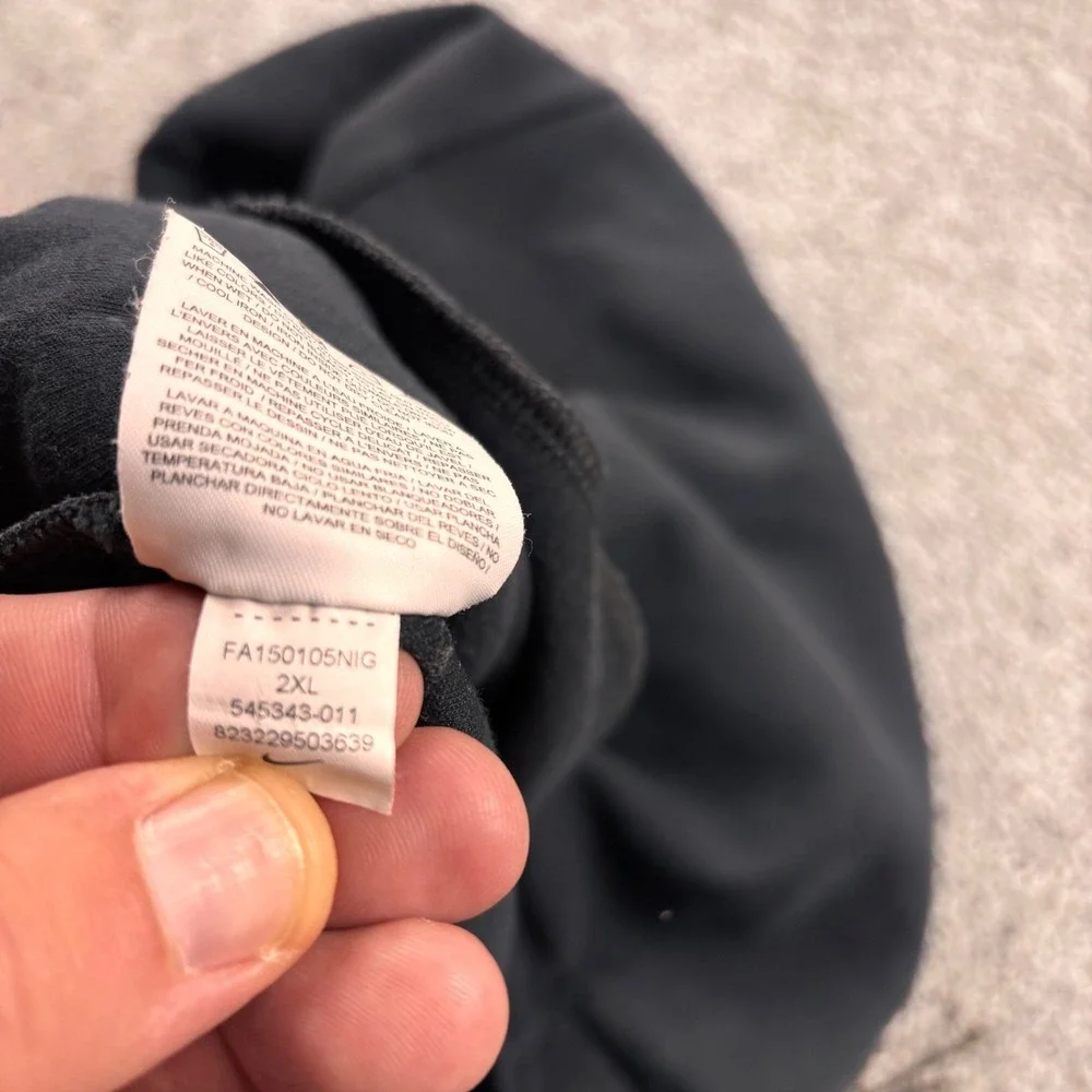 Nike Tech Fleece Jogger Pants Mens 2XL Black‎ Tapered Zip Pocket Sweatpants